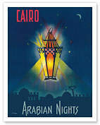 Cairo Egypt - The Arabian Nights - One Thousand and One Nights - Aladdin's Magic Lamp c.1946 - Fine Art Prints & Posters