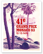 41st Monaco Grand Prix 1983 - Formula One Race Car - Montecarlo - Fine Art Prints & Posters