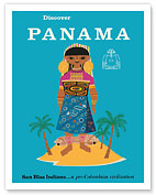 Discover Panama - San Blas Indians... a Pre-Columbian Civilization - Central America Native - c. 1960 - Fine Art Prints & Posters