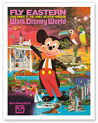 Walt Disney World - Fly Eastern Airlines - Orlando, Florida - c. 1980 - Fine Art Prints & Posters