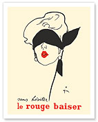 Without Hesitation Red Lipstick (Sans Hésiter Le Rouge Baiser) - Paris - Paul Baudecroux - c. 1949 - Fine Art Prints & Posters
