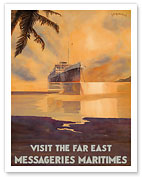 Visit the Far East - Messagerie Maritimes (MM) - Fine Art Prints & Posters