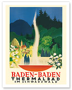 Baden-Baden, Germany - Thermal Baths (Thermalbad) - Black Forest (Schwarzwald) - c. 1937 - Fine Art Prints & Posters