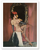 Burlesque Beauty - Stocking Clad Showgirl c.1944 - Giclée Art Prints & Posters
