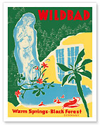 Bad Wildbad - Black Forest, Germany - Warm Springs - Palais Thermal Baths - c. 1950 - Fine Art Prints & Posters