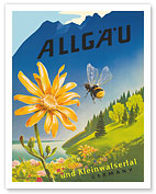 Allgäu, Germany - Kleinwalsertal, Austria - Bavarian Alps - c. 1950's - Fine Art Prints & Posters