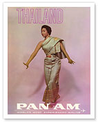Thailand - Thai Dancer - Pan American World Airways - c. 1970's - Fine Art Prints & Posters