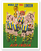 1966 World Cup London, England - Air India - Maharaja Soccer Player - Fine Art Prints & Posters