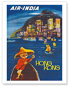 Hong Kong Maharaja - Air India - c. 1950's - Fine Art Prints & Posters