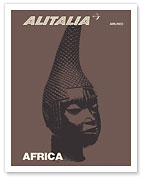 Africa - Alitalia Airlines - Tribal Dogon Statue - c. 1965 - Fine Art Prints & Posters