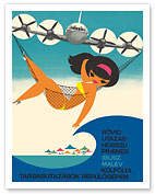 Short Travel Long Rest - Malév Hungarian Airlines - c. 1963 - Fine Art Prints & Posters