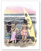 Surf Keikis, (Children) - Giclée Art Prints & Posters