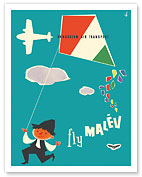 Fly Malév, Hungary - Hungarian Air Transport - c. 1960's - Fine Art Prints & Posters