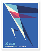 CSA Czechoslovak State Airlines - (ČSA - Československé Aerolinie) - c. 1950's - Fine Art Prints & Posters
