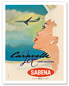Sud Aviation Caravelle Jet - Sabena Belgian World Airlines - c. 1961 - Fine Art Prints & Posters