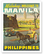 Manila Philippines - Mabuhay (Welcome) - c. 1950's - Fine Art Prints & Posters