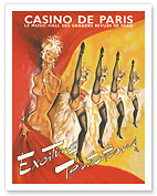 Paris Casino (Le Casino De Paris) France - Exciting Temptations - Can-Can Dancers - c. 1960's - Fine Art Prints & Posters