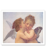 Cupid and Psyche (L'Amour et Psyche Enfants) - First Kiss - c. 1890 - Fine Art Prints & Posters