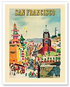 San Francisco, California - City Overview - c. 1960 - Giclée Art Prints & Posters