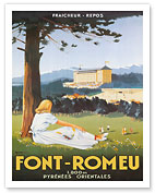 Odeillo (Font-Romeu) - Pyrénées-Orientales - Le Grand Hotel France - c. 1934 - Fine Art Prints & Posters