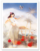 Hawaiian Hula Girl - Fine Art Prints & Posters