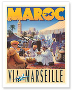 Morocco (Le Maroc) Via Marseille, France - c. 1970's - Fine Art Prints & Posters