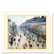 The Boulevard Montmartre on a Winter Morning - Paris France - c. 1897 - Fine Art Prints & Posters