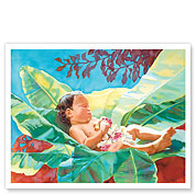 Baby in the Treetop (Ka Pēpē Ma Ka Ēulu) - Hawaiian Child - Fine Art Prints & Posters