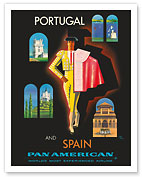 Portugal and Spain by Clipper - Matador - Bullfighter - Pan American World Airways - c. 1958 - Fine Art Prints & Posters