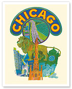 Chicago, Illinois - c. 1955 - Fine Art Prints & Posters