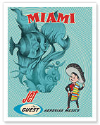 Miami, Florida - Tropical Fishes - Guest Aerovias Mexico - c. 1960's - Fine Art Prints & Posters