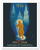 Santiago, Spain - 1954 Holy Year in Santiago De Compostela - Way of St. James - Fine Art Prints & Posters