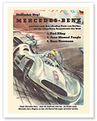 Mercedes Benz - Grand Prix of Berlin - Formula One Racing - c. 1954 - Fine Art Prints & Posters