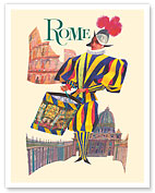 Rome Italy - Pontifical Swiss Guard - c. 1960 - Fine Art Prints & Posters