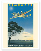 Homeward to Netherlands - KLM Royal Dutch Airlines - c. 1944 - Fine Art Prints & Posters