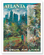 Atlanta, Georgia - Delta Air Lines - c. 1970's - Fine Art Prints & Posters