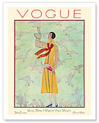 Fashion Magazine - February 1, 1926 - Lady Feeding Flock of Birds - Fine Art Prints & Posters