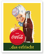 Drink (Trink) Coca Cola - Refreshing (Das Erfrischt) - c. 1950's - Fine Art Prints & Posters