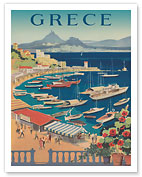 Greece (Grece) - Athens - Bay of Castella - c. 1955 - Fine Art Prints & Posters