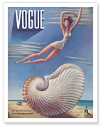 Fashion Magazine - July, 1937 - Surreal Beach Fantasy - Fine Art Prints & Posters