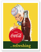 Drink Coca Cola - Refreshing - c. 1950's - Fine Art Prints & Posters