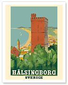 Helsingborg Sweden (Hälsingborg Sverige) - Kärnan Castle Tower - c. 1930's - Fine Art Prints & Posters