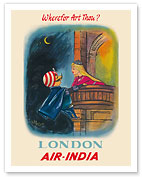 London, England - Wherefor Art Thou? - Maharajah Mascot Romeo and Juliet - Air India - c. 1950's - Fine Art Prints & Posters