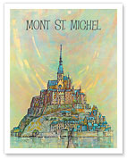 Mont St. Michel Island - Normandy, France - c. 1950's - Fine Art Prints & Posters