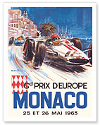 Monaco Grand Prix Europe (Gd Prix D'Europe) - Formula One F1 - 1963 - Fine Art Prints & Posters