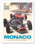 Monaco - 25th Grand Prix Automobile - Formula One F1 - 1967 - Fine Art Prints & Posters