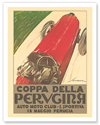 Coppa Della Perugina - Italian Motor Race - Perugia, Italy - c. 1924 - Fine Art Prints & Posters