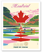 Montréal, Canada - Royal Air Maroc - c. 1950's - Fine Art Prints & Posters
