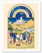 August: Château d'Étampes - Book of Hours (Très Riches Heures) - c. 1400's - Fine Art Prints & Posters