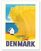 Denmark - Wheat Field and Danish Farm House - c. 1946 - Fine Art Prints & Posters